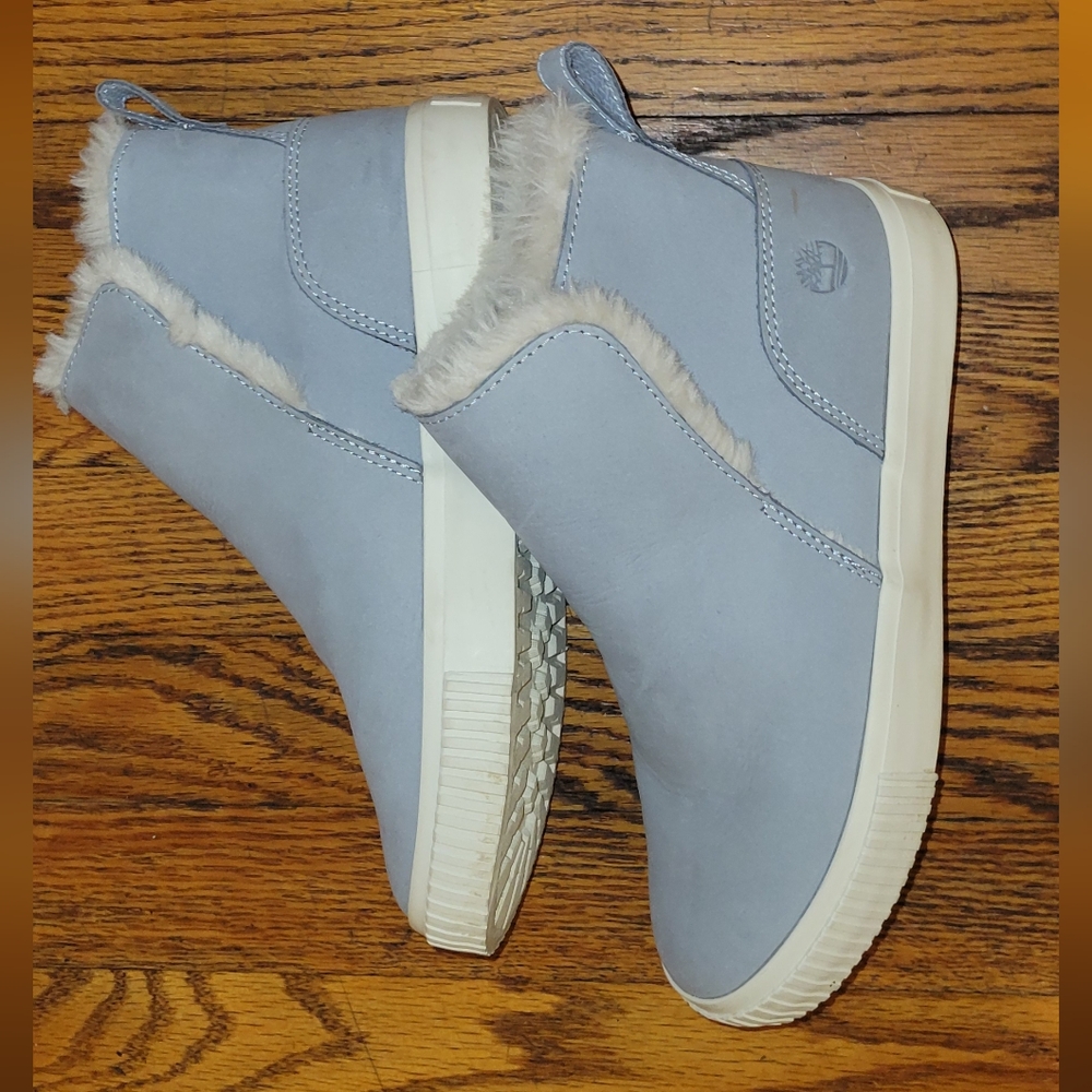 Timberland Skyla Bay Baby Blue Ankle Booties with Soft Upper #3 - Picture 3 of 4